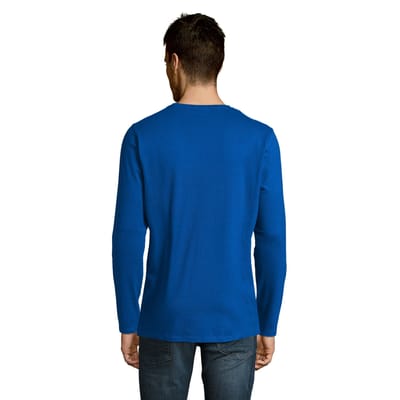 SOLS Heren Imperial Katoenen T-shirt met lange mouwen (Koningsblauw)