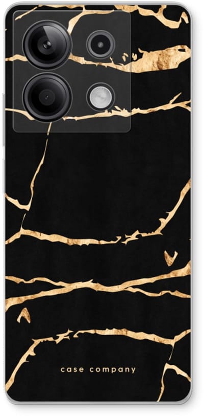 Case Company® - Hoesje geschikt voor Xiaomi Redmi Note 13 5G hoesje - Gouden marmer - Soft Cover Telefoonhoesje - Bescherming aan alle Kanten en Schermrand