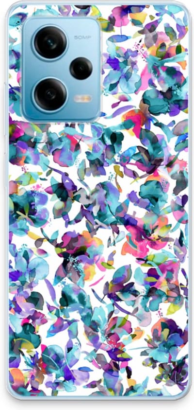 Case Company® - Hoesje geschikt voor Xiaomi Redmi Note 12 Pro 5G hoesje - Hibiscus Flowers - Soft Cover Telefoonhoesje - Bescherming aan alle Kanten en Schermrand