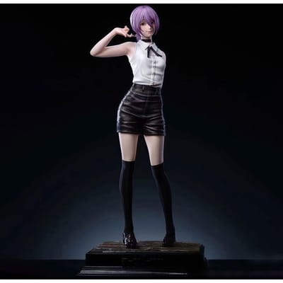 Chainsaw Man Reze Reese Statue en PVC Série Démon Fille Sexy Figurine Anime Modèle Ornement de Bureau Collection Jouets Cadeaux d'Anniversaire gray