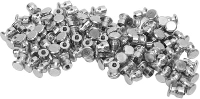 aladdien - Zilveren Autoband Studs - Antislip Band Spikes - 100 Stuks - Verbeterde Stroefheid - Voor Autobanden - Geschikt voor Powersports