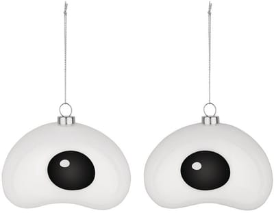 Alessi Nick - Kerstbal - Geblazen glas - Handgeschilderd