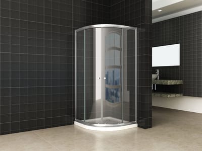 Xellanz Eco kwartronde cabine met twee schuifdeuren 1000 x 1000 x 1900 x 5 mm nano helder glas/chroom