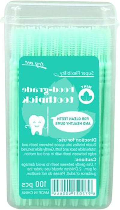 Tandenstokers - Interdentale reinigers - Mondhygiëne verbeteren - Dubbel opzetstuk - 100 stuks - Gekleurd