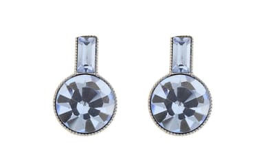 Behave - Dames oorstekers blauw met steen - Feestelijk accent - 1,5 cm