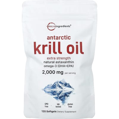 Micro Ingredients, Antarctische Krillolie, 120 Softgels (1000 mg per softgel)