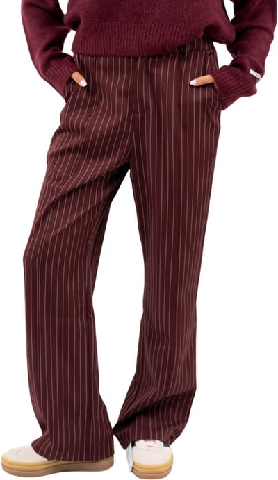 Colourful Rebel Rus Pinstripe Straight Pintuck Pants- M