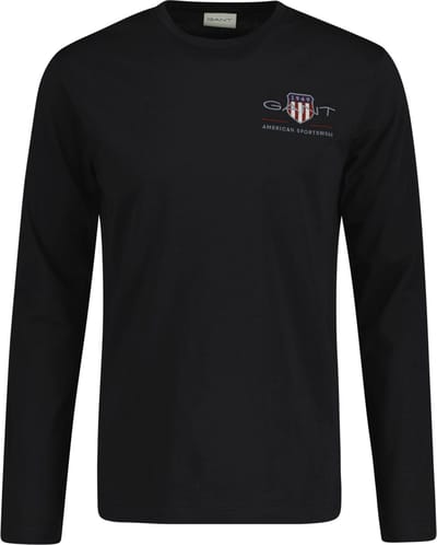Gant Reg Medium Archive Shield T-shirt Met Korte Mouwen Zwart M Man