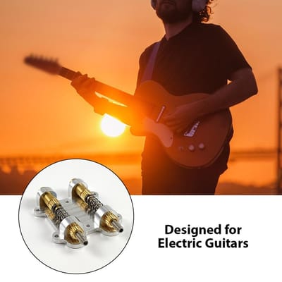 Stoppe-vibrato pour guitare Stabilisateur Kit de dispositif stabilisateur Stoppe-vibrato en aluminium et laiton pour accessoires de guitares électriques Double