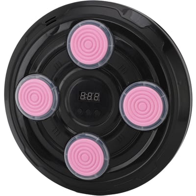 Muziek Boks Machine met Licht 4 Knoppen 2 Modi 3 Snelheden Slimme Stoot Trainer met Handschoenen pink