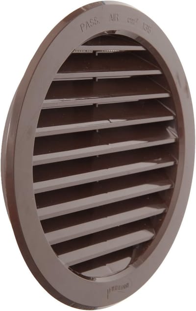 Rond Inbouw Rooster Ø190 mm Bruin Kunststof voor Ventilatie