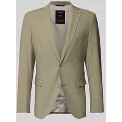 Slim fit colbert van gem6eleerde stretch