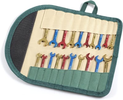 20-delige mini sleutelset met kleurcoating en royale opbergtas