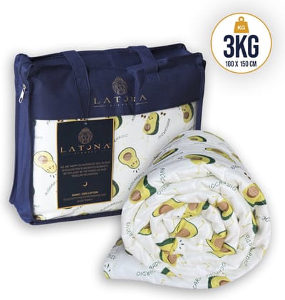 Latona Blanket® Verzwaringsdeken kind 100 x 150cm - 3kg - Avocado - Katoen - Weighted blanket