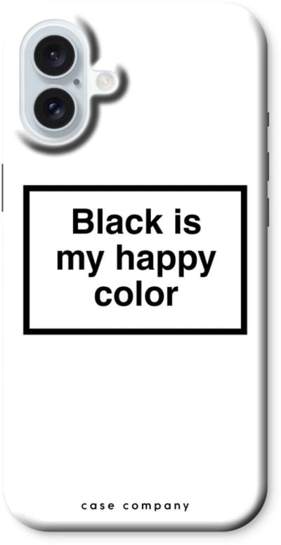 Case Company® - Hoesje geschikt voor iPhone 16 Plus hoesje - Black is my happy color - Tough Case - Maximale Bescherming alle Kanten en Schermrand