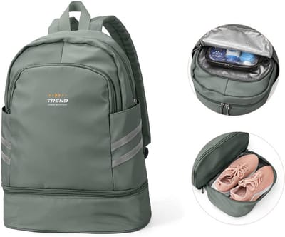 Opvouwbare Dames Rugzak met Schoenenvak en Waterdicht Compartement - Lichtgewicht Casual Schooltas