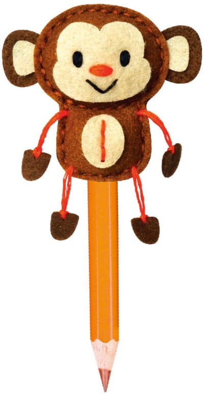 Avenir potloodtopper aap - kleurrijke potlood accessoire voor kinderen.