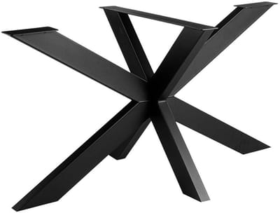 FLE - Stalen matrix zwart spinpoot 140 bij 80 cm en hoogte 73 cm (koker 10 x 5 cm)