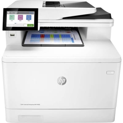 HP Color LaserJet Enterprise M480f MFP Multifunctionele printer Laser, kleur Kleur A4 Printen, scannen, kopiëren, faxen ADF, Duplex, LAN, USB