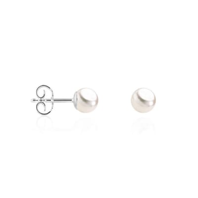 Luna-Pearls - 315.0113 - Oorstekers - Dames - 925er Zilver gerhodineerd - Zoetwatercultuurparel