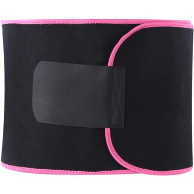Fitness Afslankende Taille Shaper Lichaamssteun Taille Trainer Verstelbare Taille Riem voor SportM: 23x117cm 9.1x46.1in Roze