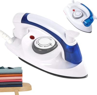 Opvouwbaar mini-stoomstrijkijzer voor reizen - Draagbaar en compact strijkijzer met variabele temperatuurregeling