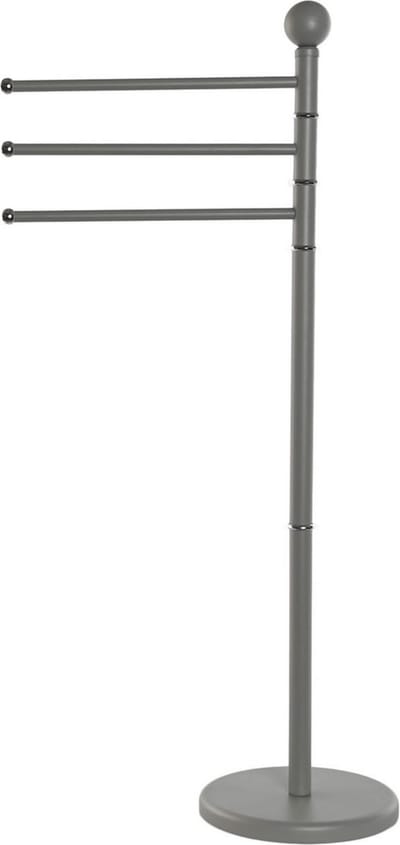 Items Handdoeken ophangrek badkamer - metaal - L43 x b22 x H90 cm - donkergrijs - Droogrek - Handdoekenrek