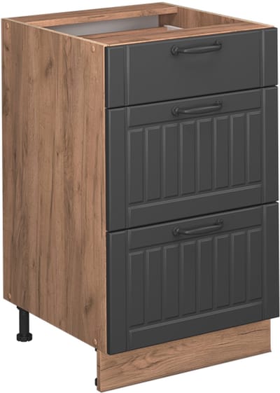 Vicco Fame-Line Keukenonderkast – 50 cm, WB Eik Donkergrijs