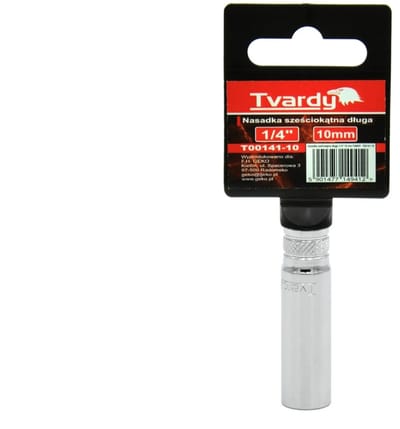 Tvardy Diepe dopsleutel - 6-kant - 10 mm - Extra grip - Chroom vanadium staal