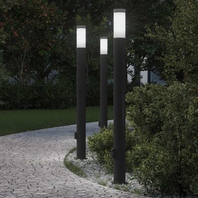 vidaXL Bolderverlichting met stopcontact 3 stuks 110 cm
