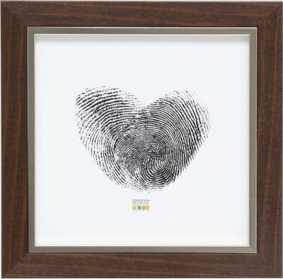 Deknudt Frames fotolijst S45VH3 - bruin met zilverbies - foto 13x13 cm