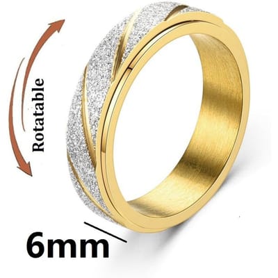 Anti Stress Angst Fidget Spinner Koppel Ringen Voor Geliefden Roterende Roestvrijstalen Trouwring Knuckle Ringen Sieraden Anillo 8