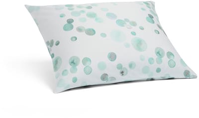 Yumeko kussensloop katoensatijn watercolor dots zeegroen 60x70 - Biologisch & ecologisch - 1 stuk