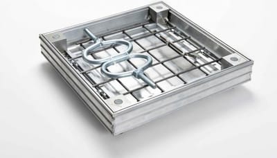 Rosco Betegelingsdeksel BAR - Carodex Vloerluik - 800 x 800 x 50 mm