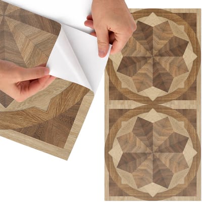 Tulup Meubelfolie - Houten wielen Meubelfolie - 75x150 cm - Bruin Meubelfolie - Decoratiefolie - Rustiek Meubelfolie - Meubel Wrap Folie - Woonkamer decoratie - Achtergronden en patronen