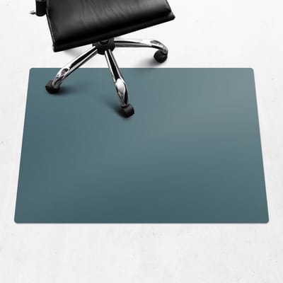 Wallfluent - Vloerbeschermer Nachtelijke Oceaan - 100x70 cm - Donkerblauwgroen Vloerbeschermer Bureaustoelmat - Rechthoekig - Motif Vloerbeschermer-Stoel Mat-Kantoordecoraties - Koele en donkere kleuren