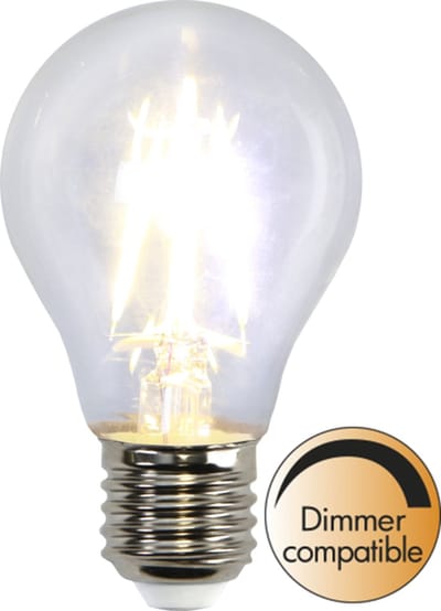 Standaard bol - E27 - 4W - Extra Warm Wit - 2700K - Dimbaar - Filament - Helder