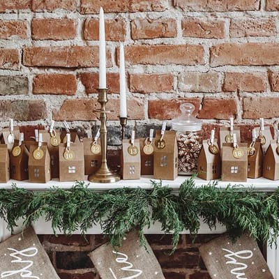 DIY Advent Kalender Kraft & Goud