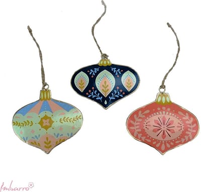 Imbarro - Ornamenten 'Luca' (Set van 3)
