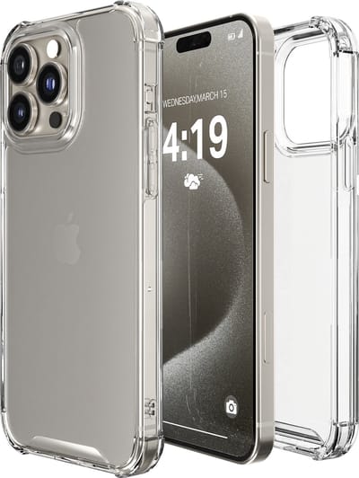 iTech Hoesje geschikt voor iPhone 15 Pro Transparant shock proof cover hoes case