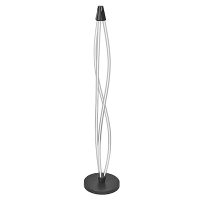 OSRAM Swirl Floor vloerlamp van gebogen polycarbonaat met LED en filament design, 22 W, 2400 lm, 3000 K, 830 warm wit, dimbaar, donkergrijs, 260 mm, IP20