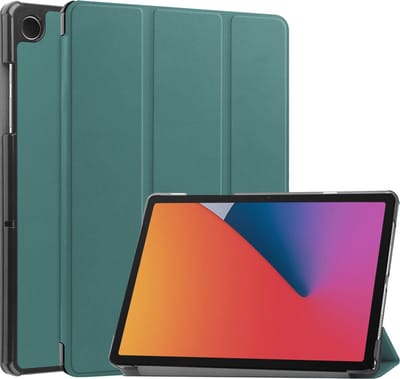 Hoesje - Geschikt voor Apple iPad 8 (2020) - 10.2 inch - 8e Generatie - Dun & Stevig - Trifold Bookcase - Hard Cover Case - Met Uitsparing Geschikt voor Apple Pencil - Hardcover Book - Tablet Hoes - Donkergroen