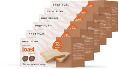 Protiplan - Protein Toast Natural - 6 stuks - 6 x 180 g - Koolhydraatarme toast