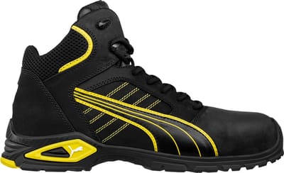 PUMA Amsterdam Mid 632240-46 Hoge veiligheidsschoenen S3 Schoenmaat (EU): 46 Zwart, Geel 1 stuk(s)
