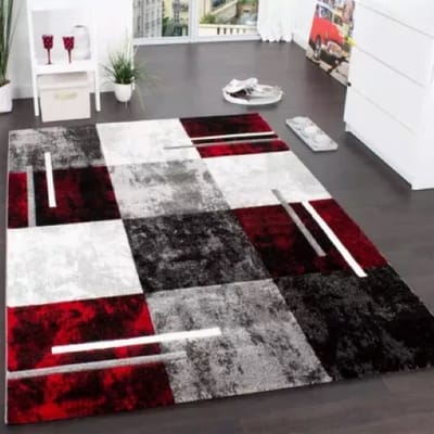 Paco Home Vloerkleed Diamond 663 Korte pool ruitmotief 3D-design ideaal in de woonkamer & slaapkamer
