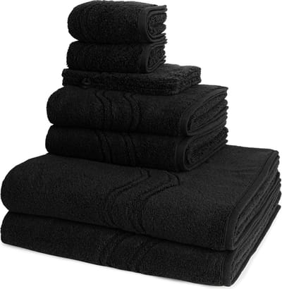 Ross Dames en Heren 2 X Washand 2 X gasten- 2 X douche- 2 X handdoek in een set Cashmere feeling