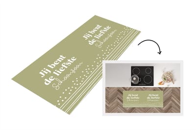 Keukenloper - Loper keuken - Zoon - Quotes - Familie - 120x50 cm - Keukenloper vinyl