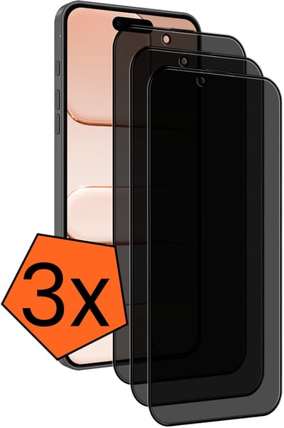 Screenprotector - 3 Stuks - Geschikt voor Apple iPhone Air - Privacy Filter - Gehard Glas - Beschermglas - Tempered Glass - Screen Protector