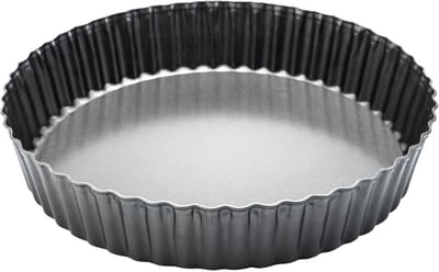 Extra Diepe Quiche Vorm met Verwijderbare Bodem - 28 cm Ronde Bakvorm met Antiaanbaklaag