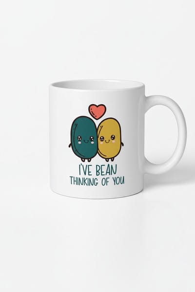 Mok Liefde "I've Bean Thinking of You" - Origineel Cadeau voor Partner - Koffiebeker met Tekst